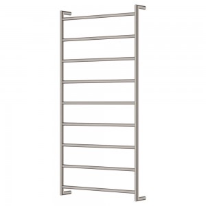 Kaya Heated Towel Rail, 600 x 1200mm, Brushed Nickel